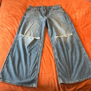 AE Curvy Super High Waisted Baggy Wide Leg